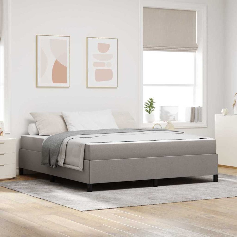 vidaXL Bäddfjäder Taupe 180 x 200 cm tyg
