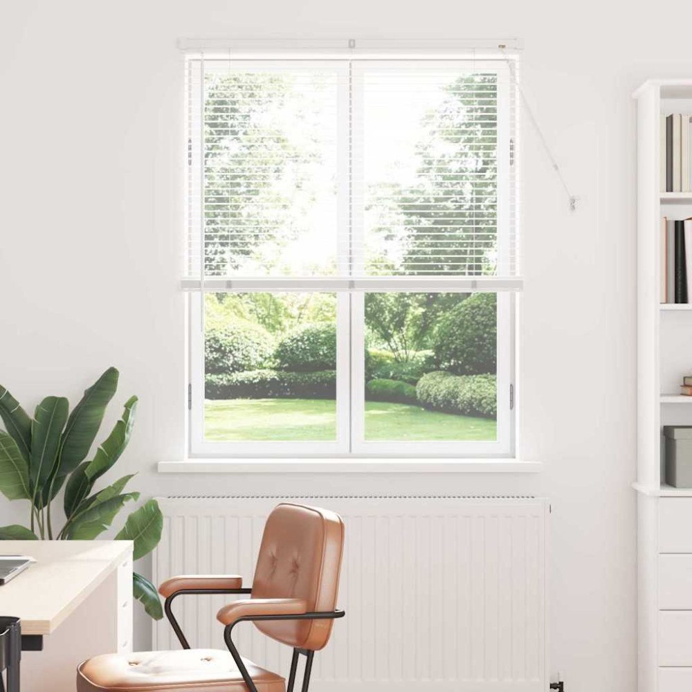 vidaXL Fönsterpersienn med gardiner Övrigt Vit 100 x 175 cm Aluminium