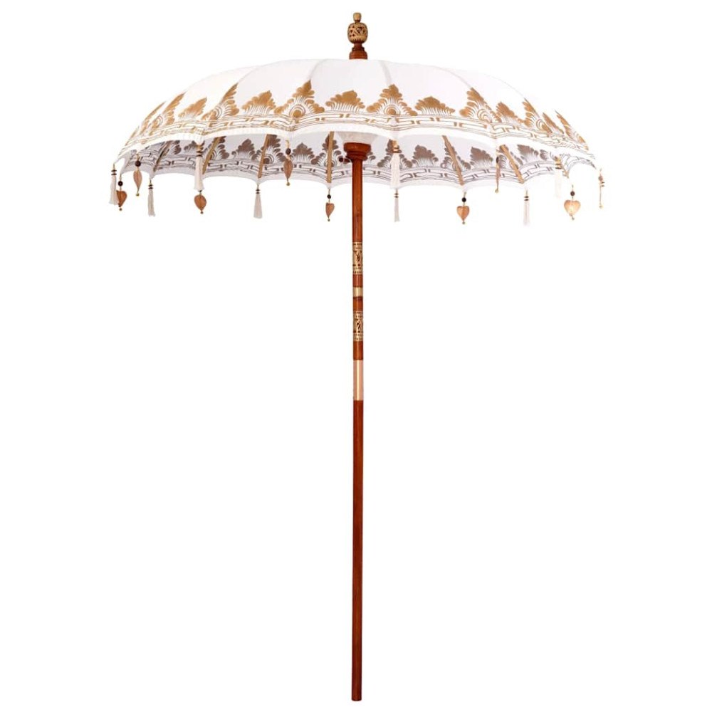 vidaXL Balinesisk Parasol Kräm (180-190) x 260 cm