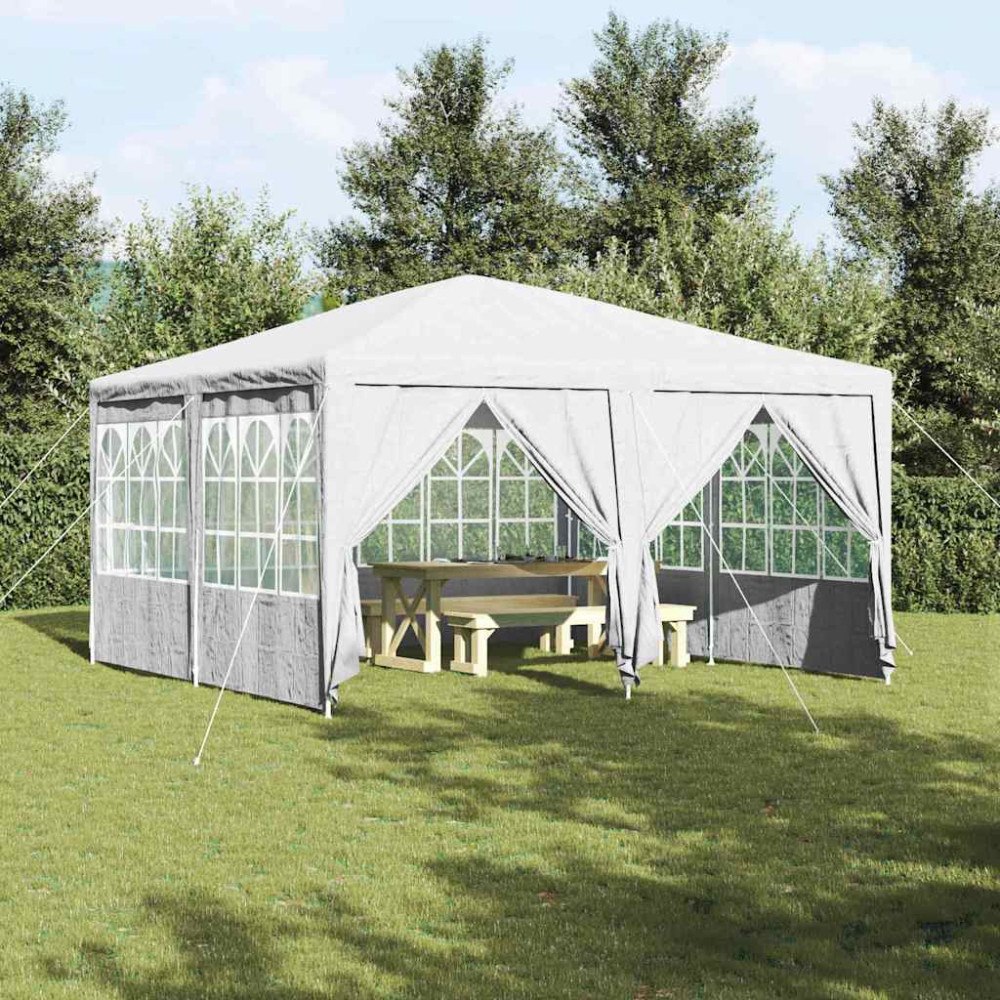 vidaXL Partytält med 8 sidor, vit, 4 x 4 m, PE