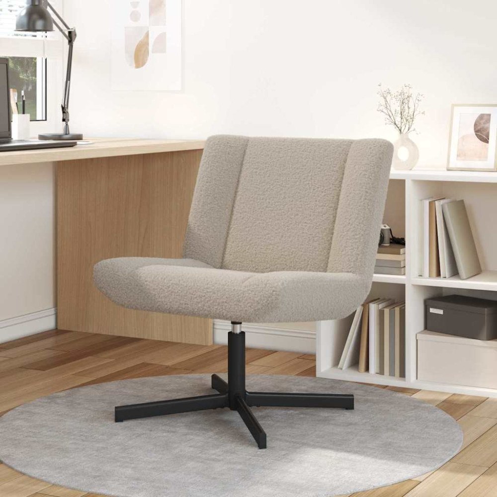 vidaXL Accentstol Ljusgrå Polyester Standard Svängbar Accentstol