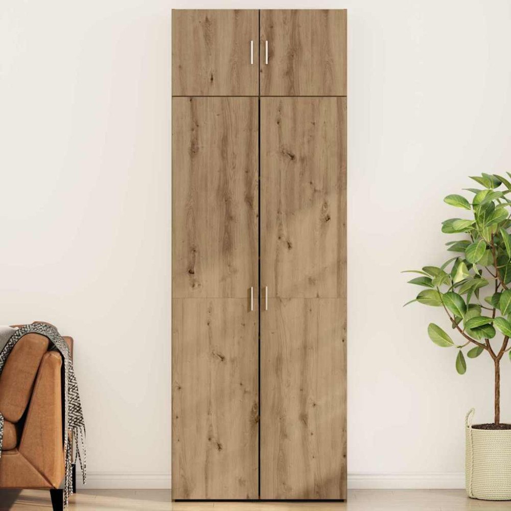 vidaXL Förvaringsskåp artisan ek 80 x 42.5 x 225 cm Konstruerat trä
