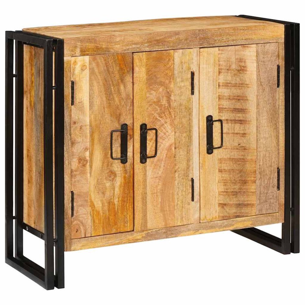 vidaXL Sideboard Brun 80 x 33 x 70 cm massivt mangoträ