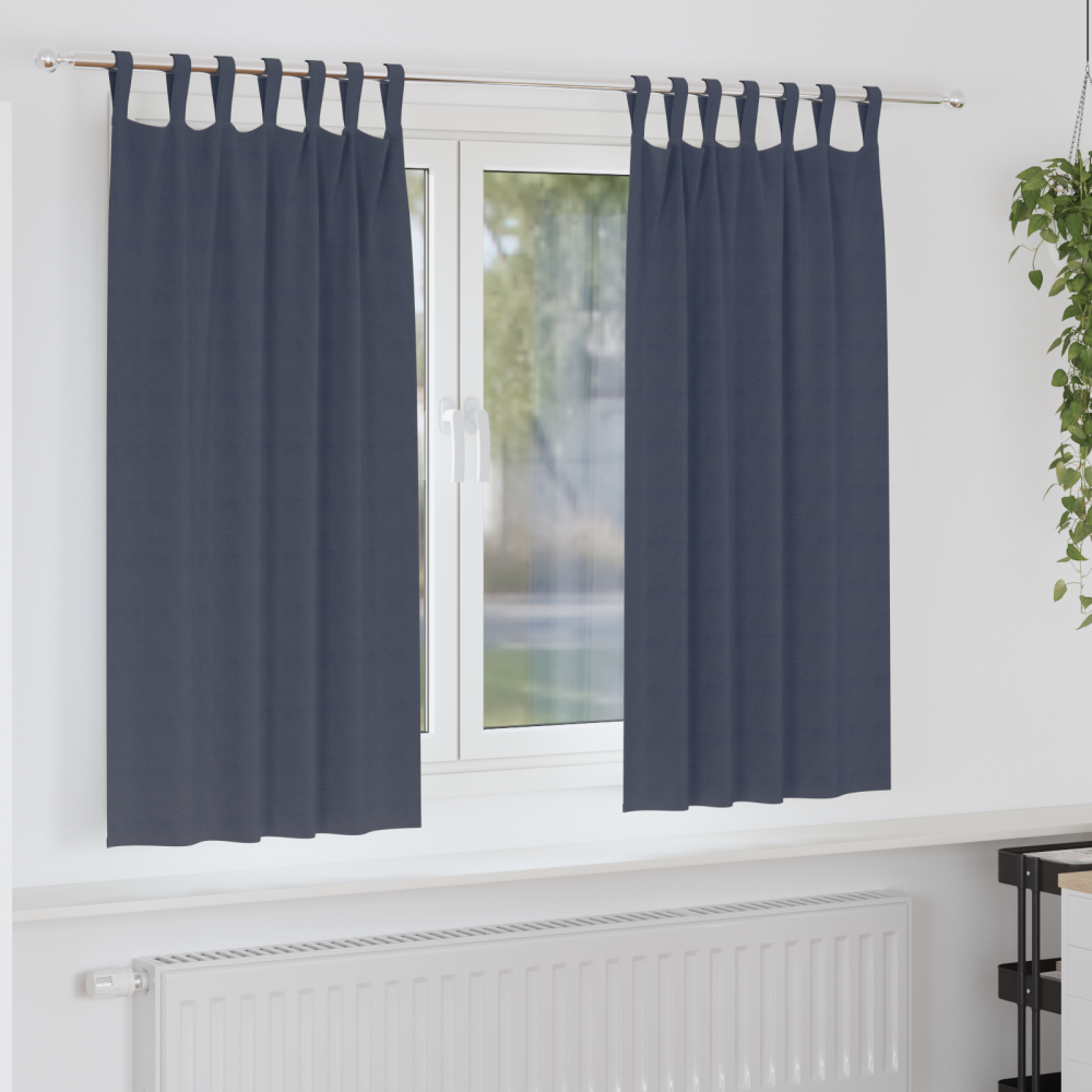 vidaXL Gardiner med gardiner 2 pcs Antracit Polyester