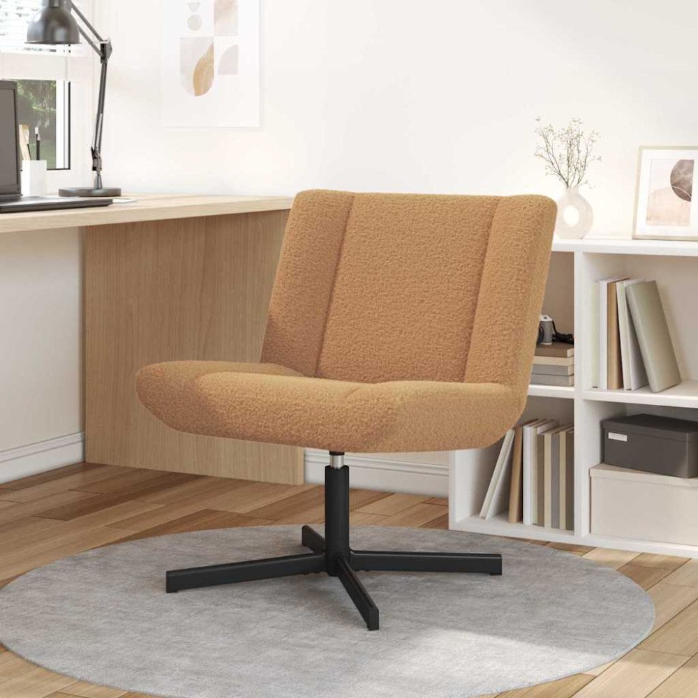 vidaXL Skrivstol Beige 63 x 75 x 76 cm tyg