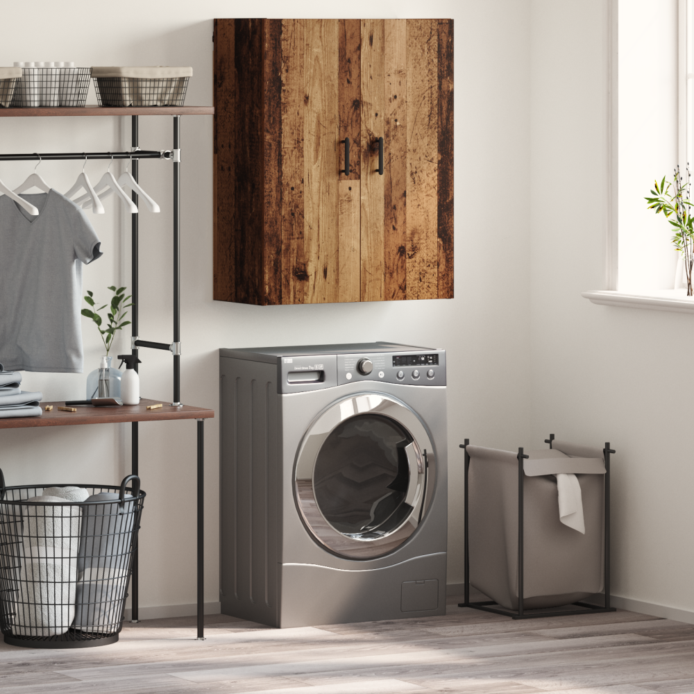 vidaXL Väggskåp Gammalt trä 69.5 x 34 x 90 cm Konstruerat trä