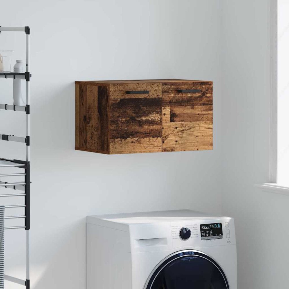 vidaXL Väggskåp Gammalt trä 60 x 36.5 x 35 cm Konstruerat trä