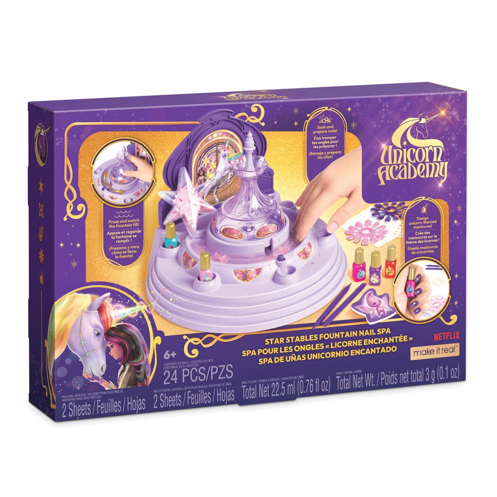 Make It Real MIR Unicorn Academy Star Stables Fountain Nail Spa