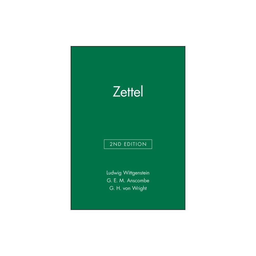 John Wiley And Sons Ltd Zettel (häftad, eng)