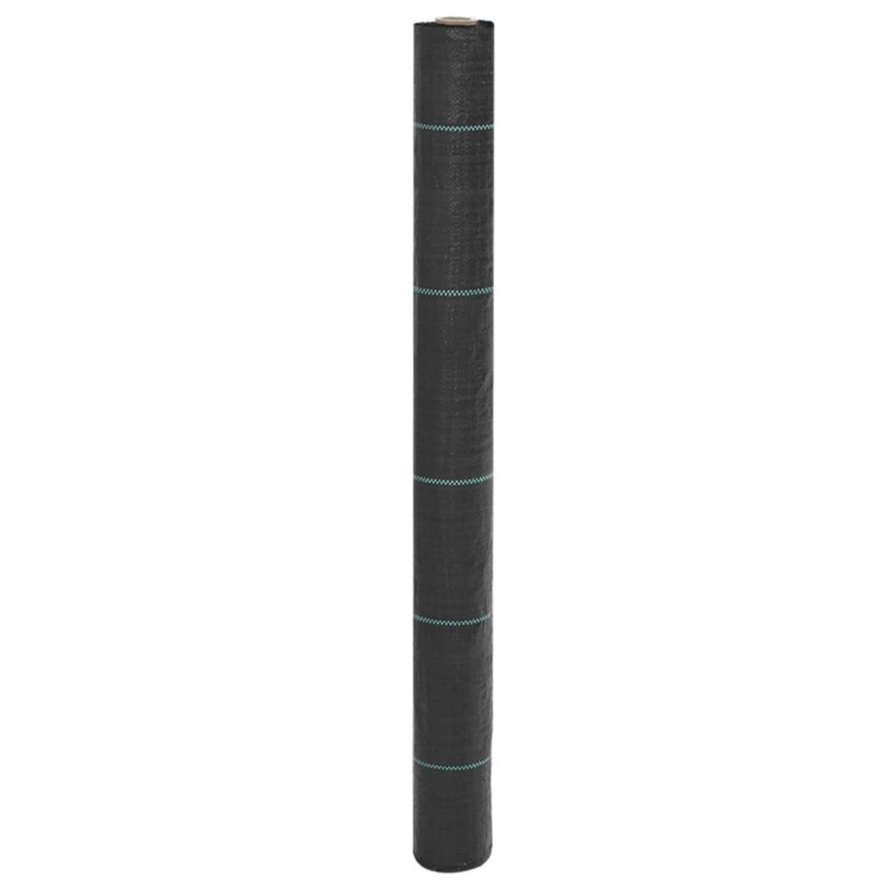 vidaXL Ogräsmatta svart 1x5 m PP