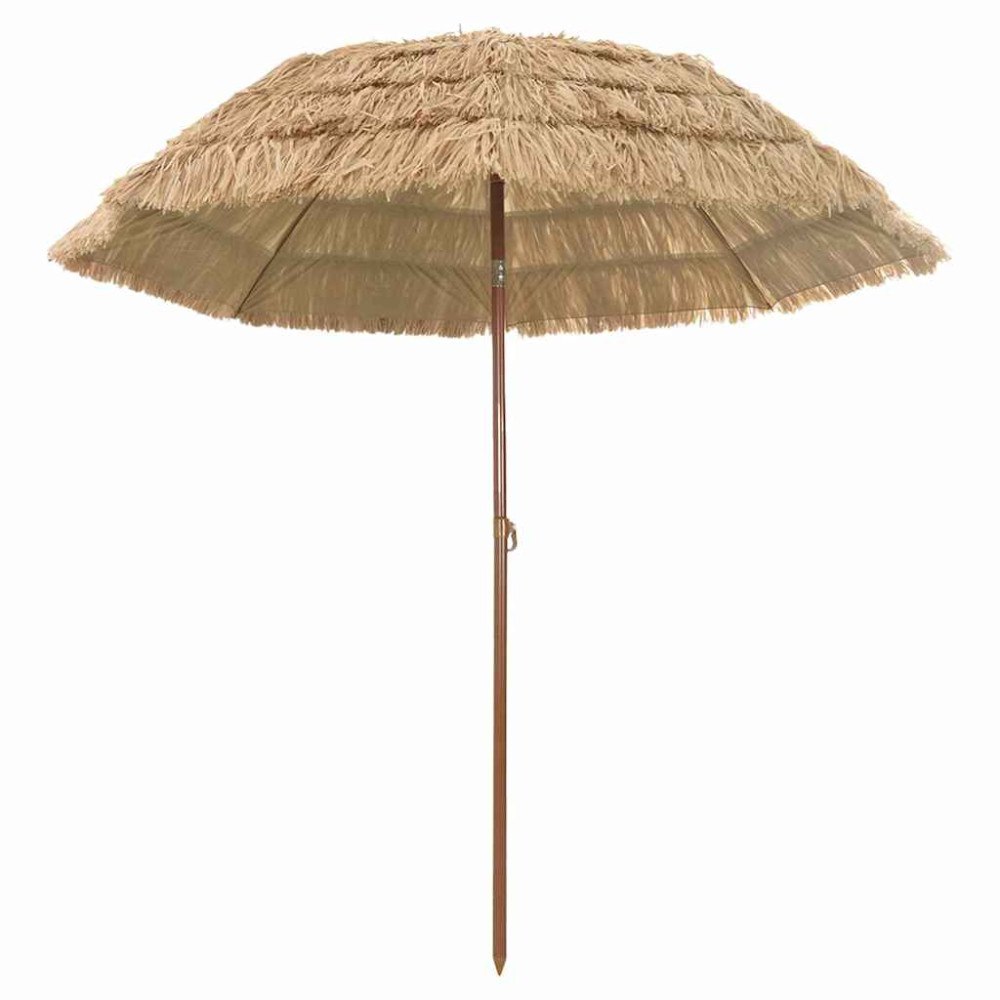 vidaXL Badparasol Brun Ø 206 x 209.5 cm Stål