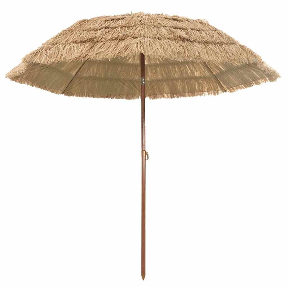 vidaXL Badparasol Brun Ø 265 x 267 cm Stål