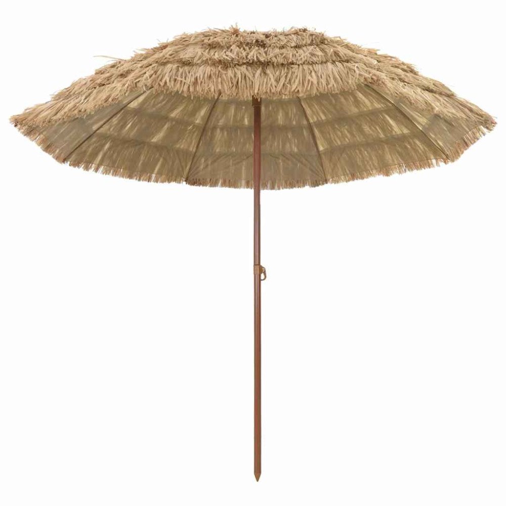 vidaXL Badparasol Brun Ø 265 x 267 cm Stål