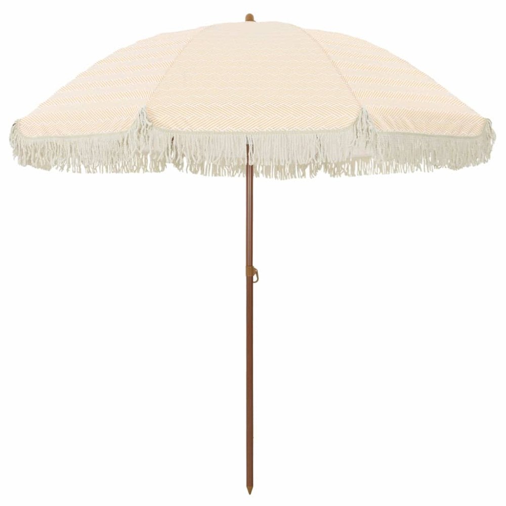 vidaXL Parasoll Gul och Vit Ø 205 x 209 cm Stål