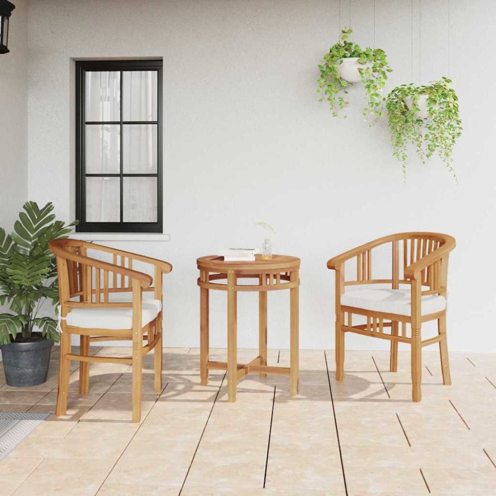 vidaXL Trädgårdsstolar 2 pcs Brun 63 x 58 x 89 cm Massivt teakträ