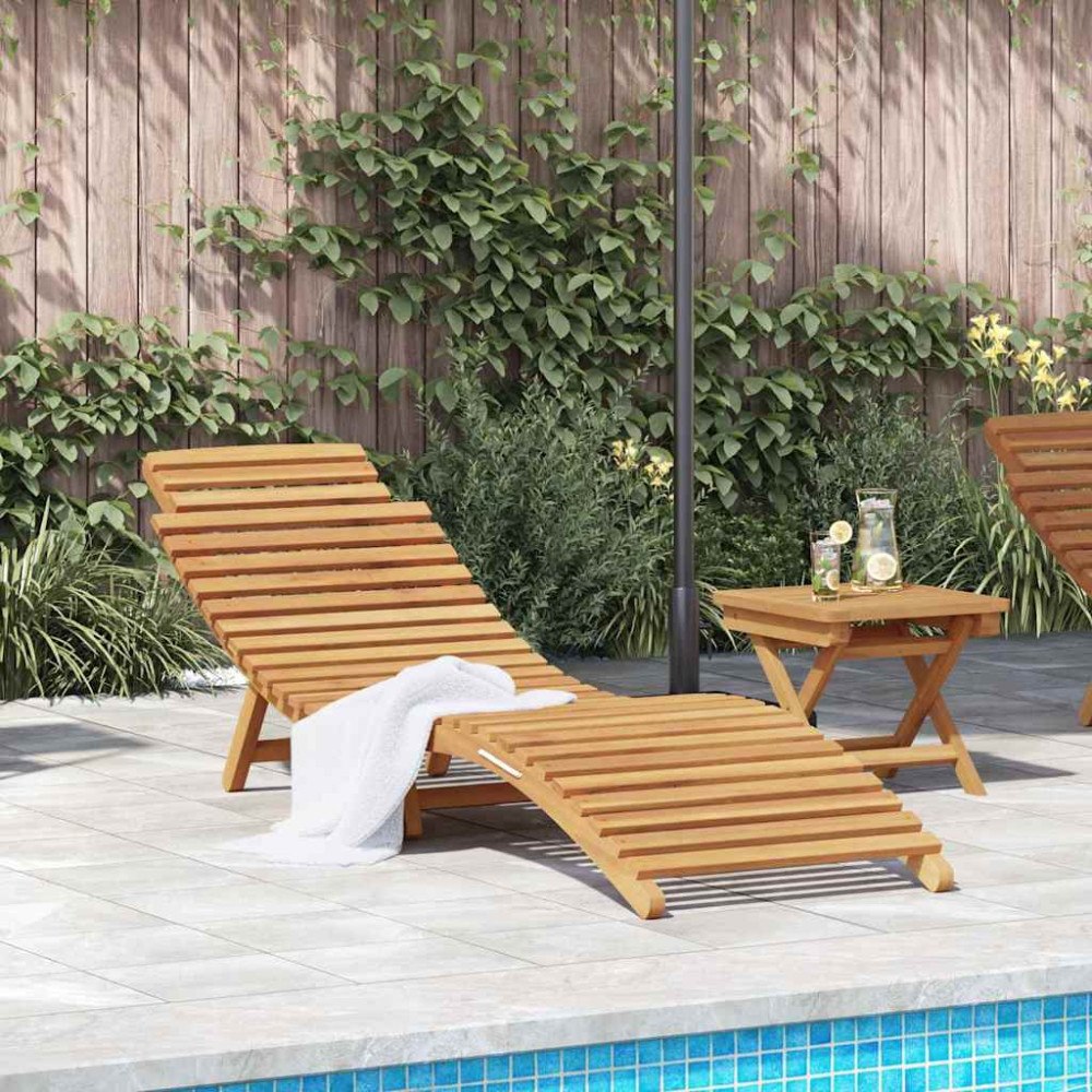 vidaXL Solstol Brun 184 x 55 x 59 cm Massivt teakträ