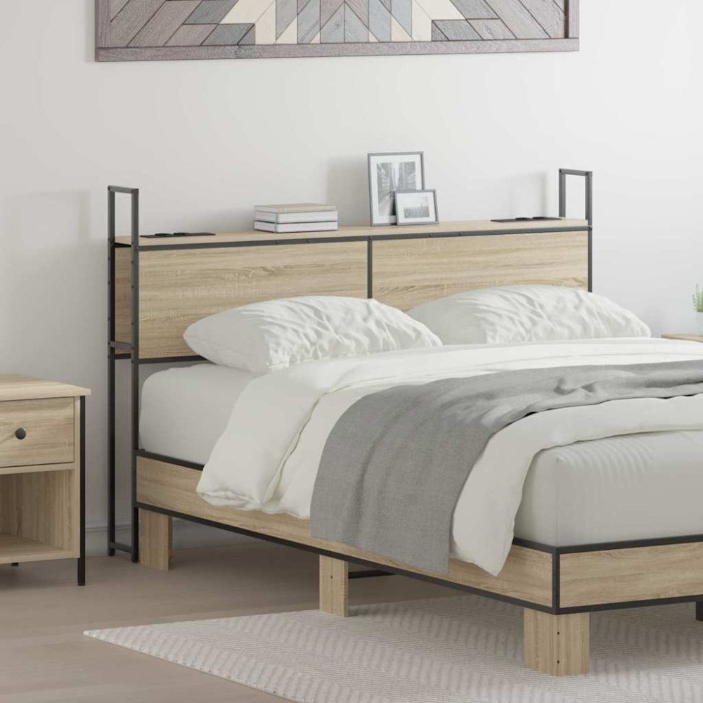 vidaXL Förvaringshuvudgavel Sonoma ek 150 cm Konstruerat trä