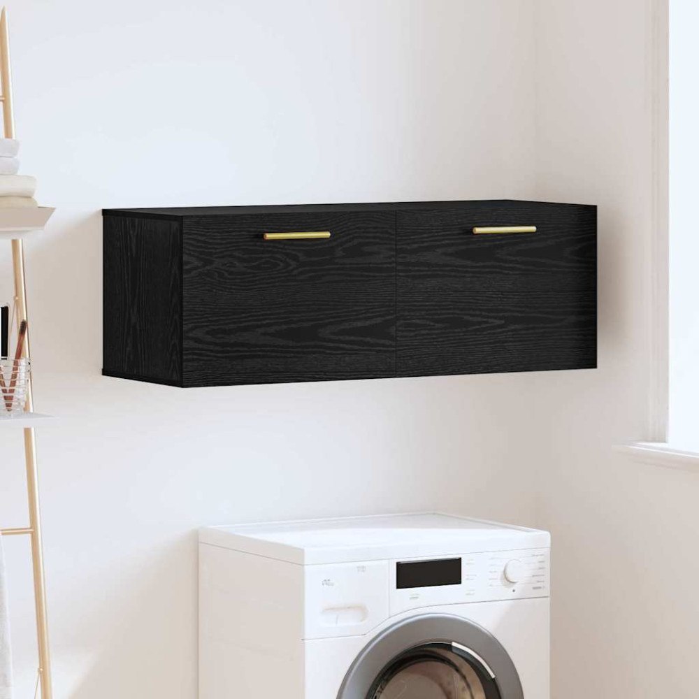 vidaXL Väggskåp Svart ek 100 x 36.5 x 35 cm Konstruerat trä