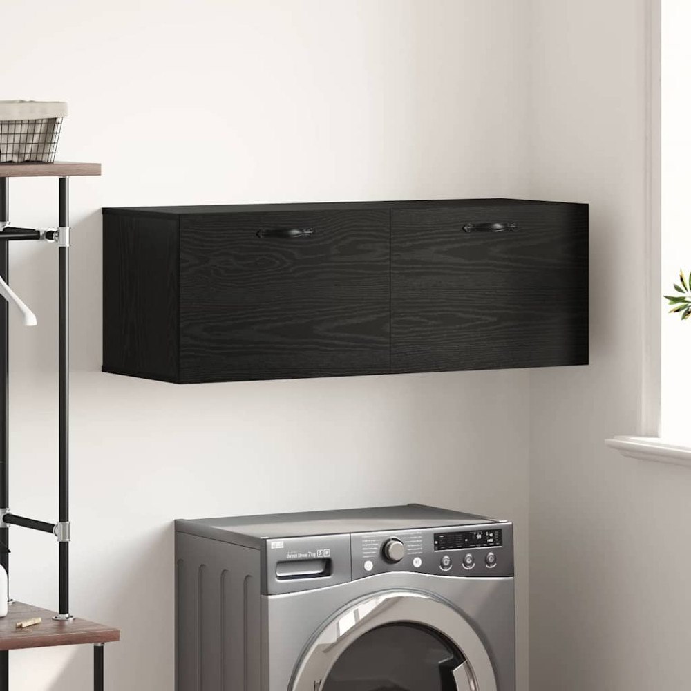 vidaXL Väggskåp Svart ek 100 x 36.5 x 35 cm Konstruerat trä