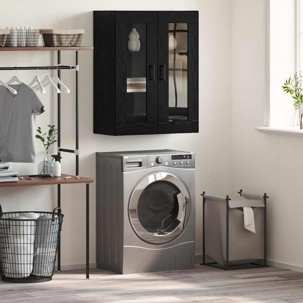 vidaXL Sideboard Svart 69.5 x 34 x 90 cm Konstruerat trä