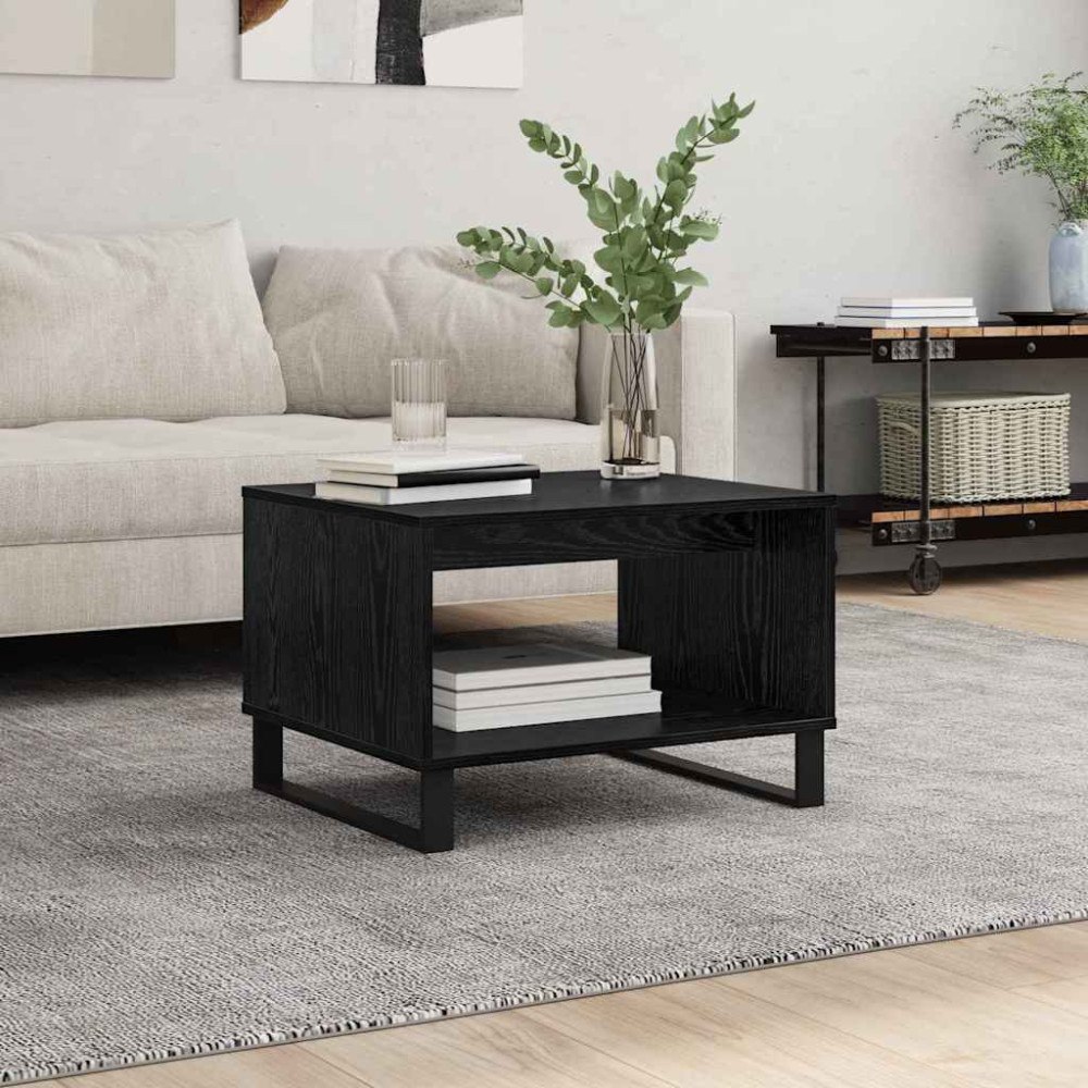 vidaXL Kaffeebord Svart ek 60 x 50 x 40 cm Konstruerat trä