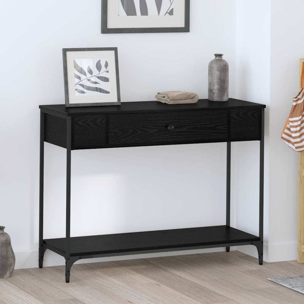 vidaXL Konsolbord Other Svart ek 100 x 34.5 x 75 cm Konstruerat trä