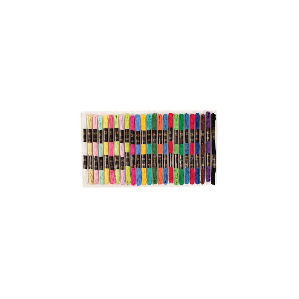 Playbox Broderigarn 25 färger x 8 m/fp