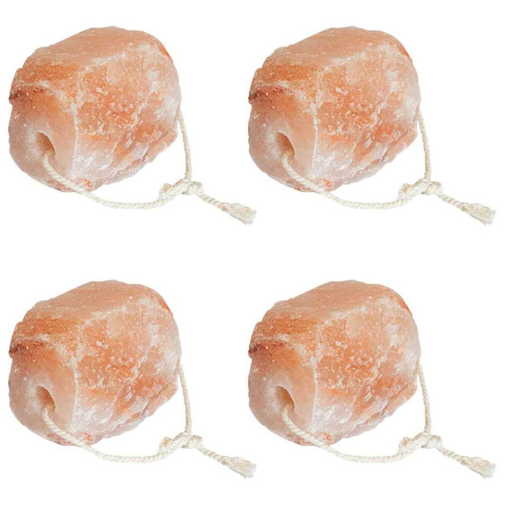 vidaXL Saltlick Stenar 4 pcs Rosa Bergssalt