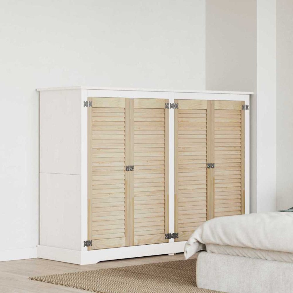 vidaXL Skåpdörr 4 pcs Naturfärg 140.5 x 2.1 x 49.5 cm Massiv furu