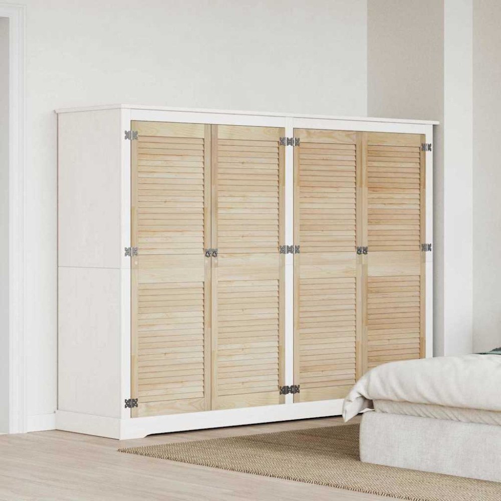 vidaXL Skåpdörr 4 pcs Naturfärg 140.5 x 2.1 x 49.5 cm Massiv furu