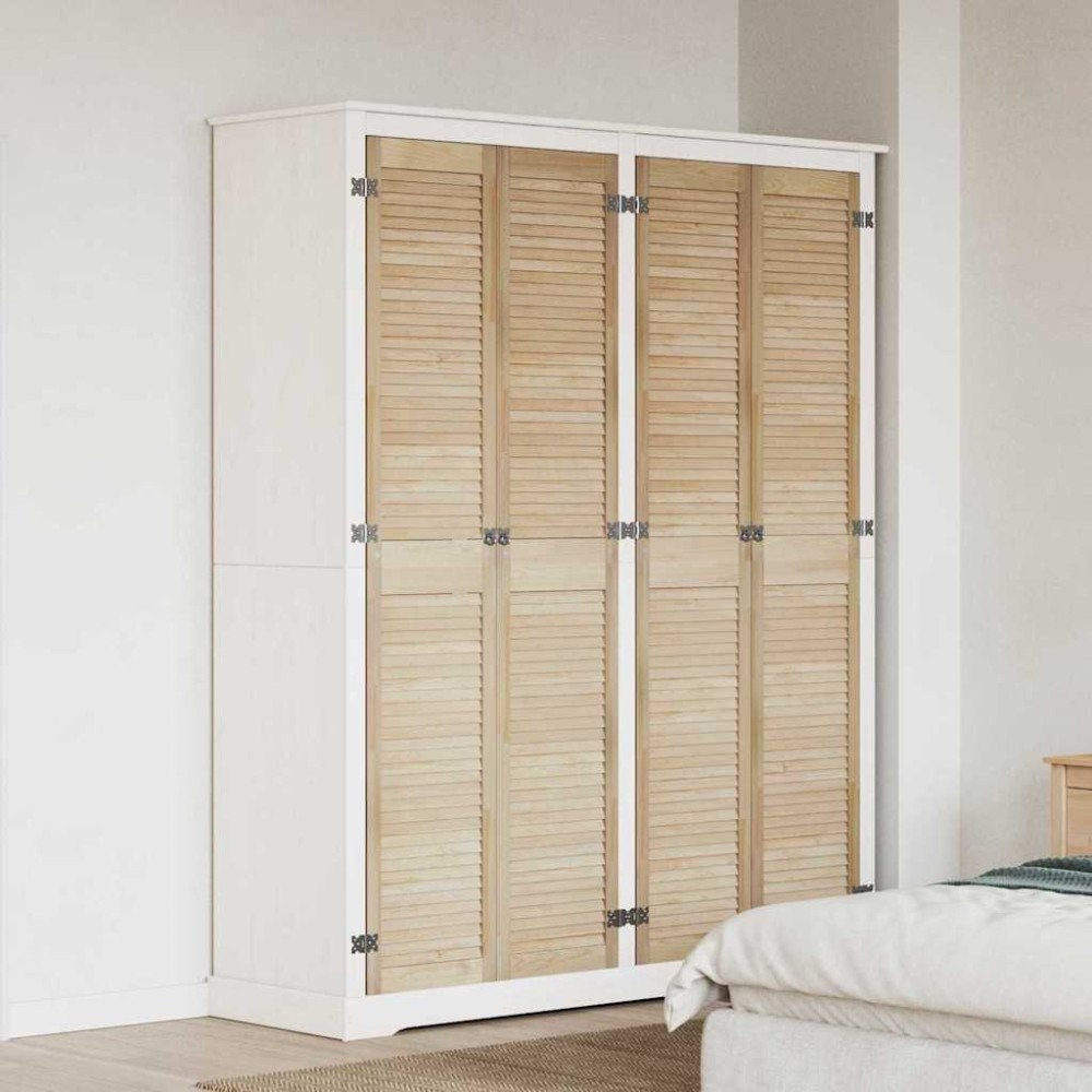 vidaXL Skåpdörrar Other 4 pcs Brun 201 x 39.5 x 2.1 cm Massiv furu