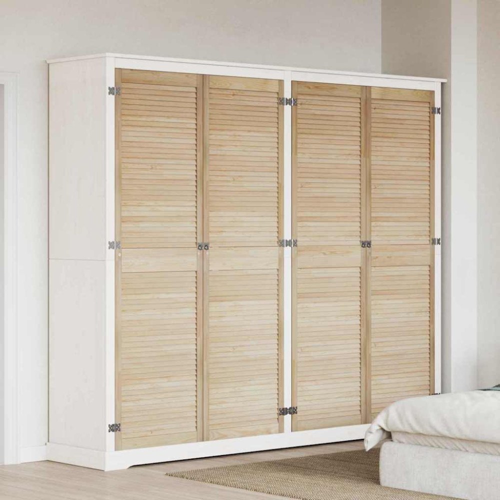 vidaXL Skåpdörrar Other 4 pcs Brun 201 x 59.5 x 2.1 cm Massiv furu