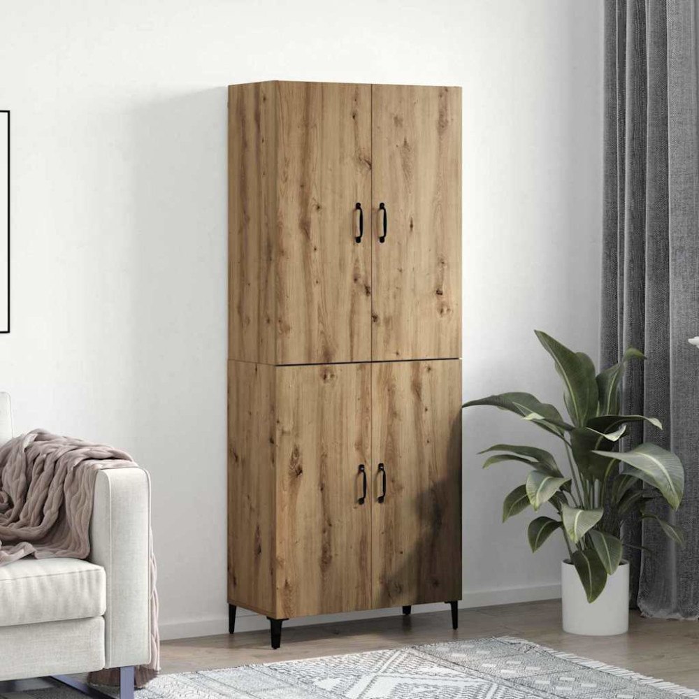 vidaXL Skåp 2 pcs artisan ek 69.5 x 34 x 180 cm Konstruerat trä