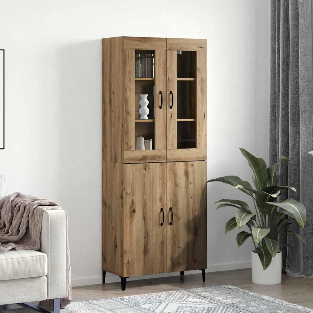 vidaXL Skåp 2 pcs artisan ek 69.5 x 34 x 180 cm Konstruerat trä