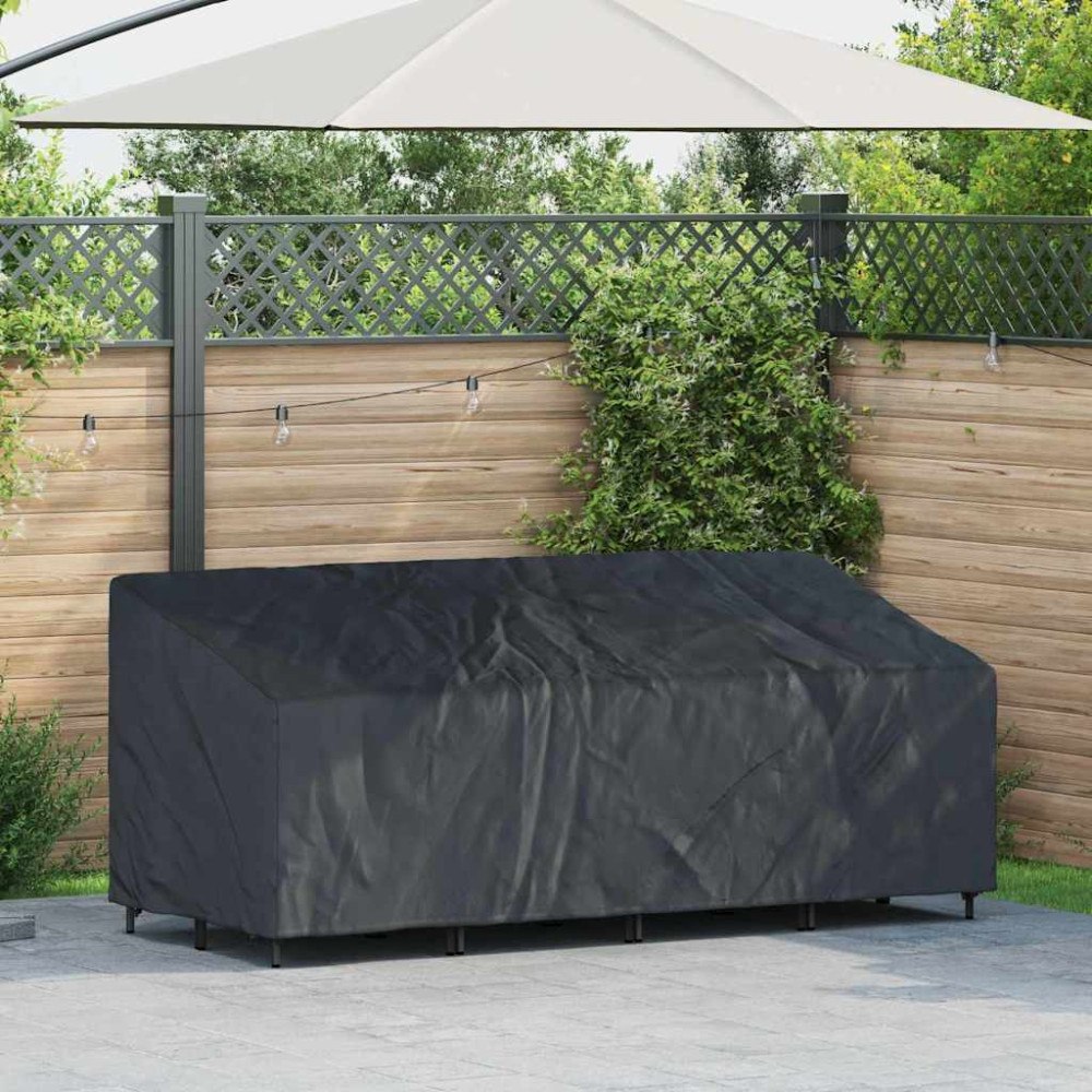 vidaXL Utomhusmöbelöverdrag Svart 200 x 100 x 89 cm 210D oxford tyg