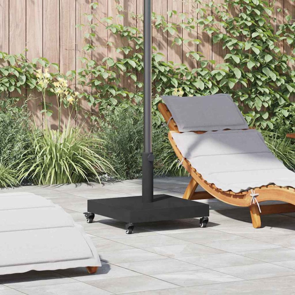 vidaXL Utomhusparaplyfötter Svart 45 x 45 x 32 cm Stål, betong