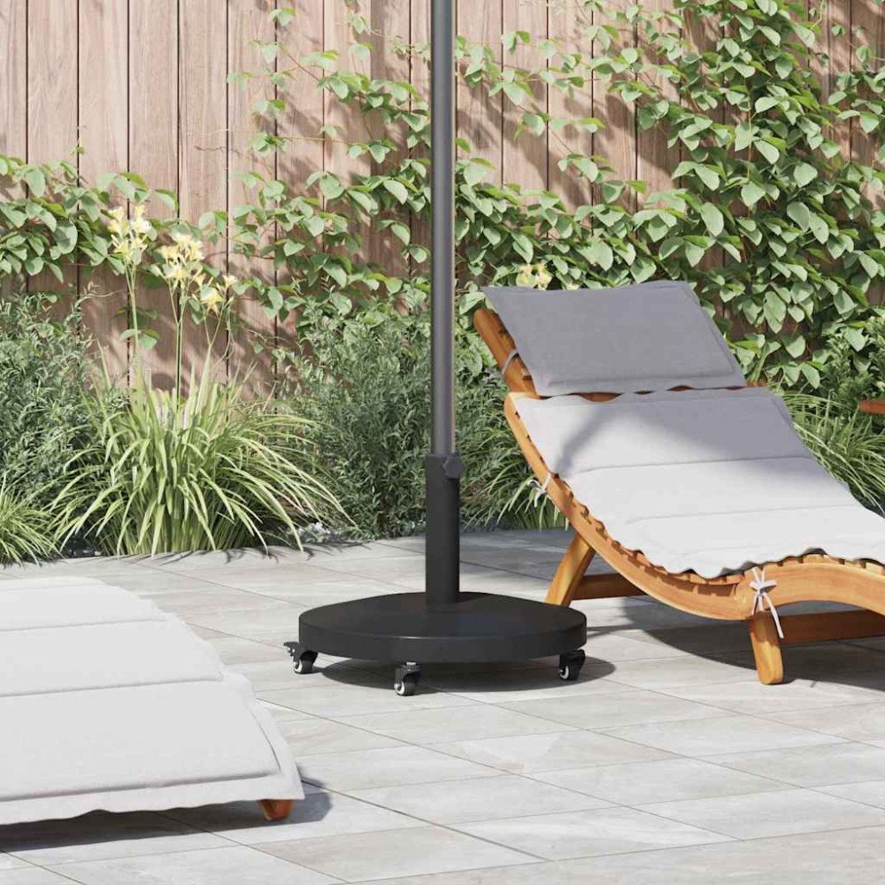 vidaXL Utomhusparaplyfötter Svart 48 x 48 x 32.5 cm Stål, betong