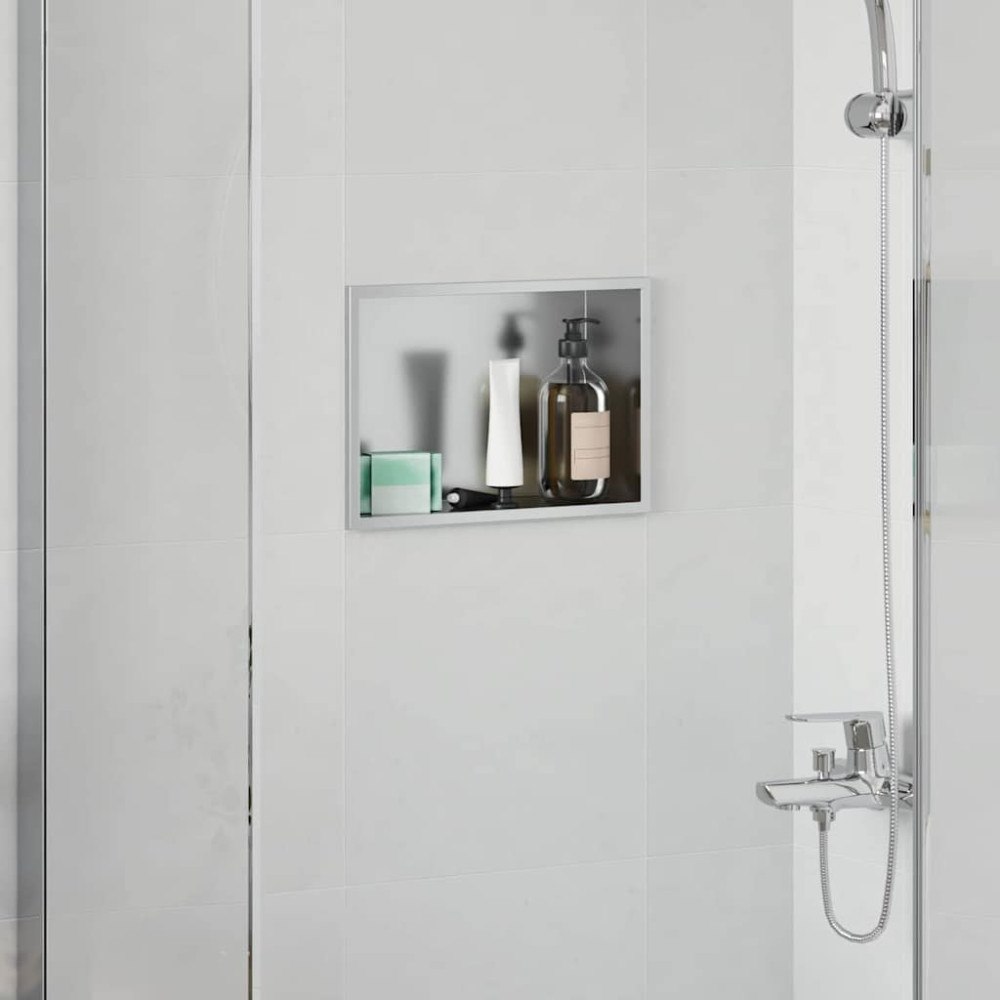 vidaXL Dusch Nisch Silver 30 x 20 x 9.5 cm Rostfritt stål