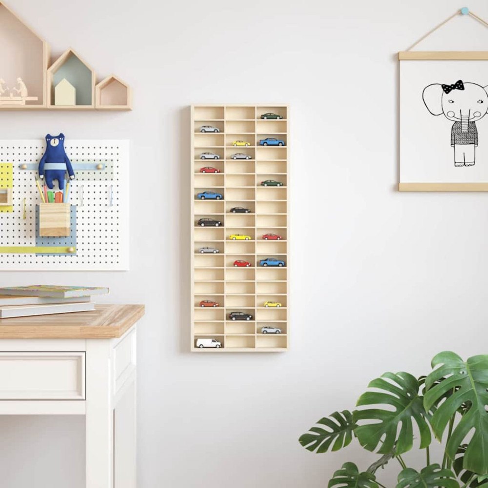 vidaXL Displayfack med lagring Brun 30 x 4.5 x 75 cm Konstruerat trä