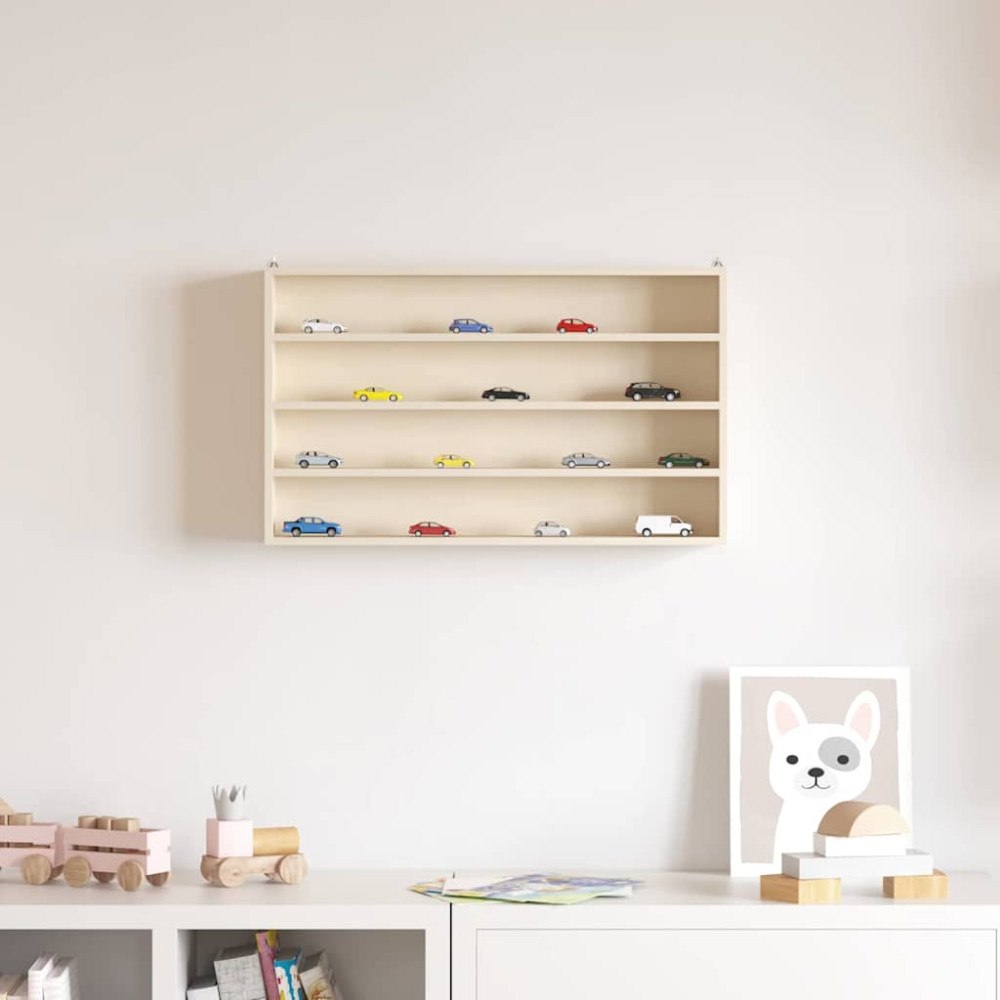 vidaXL Trähylla för samlarföremål Brun 60 x 8,5 x 37 cm Plywood