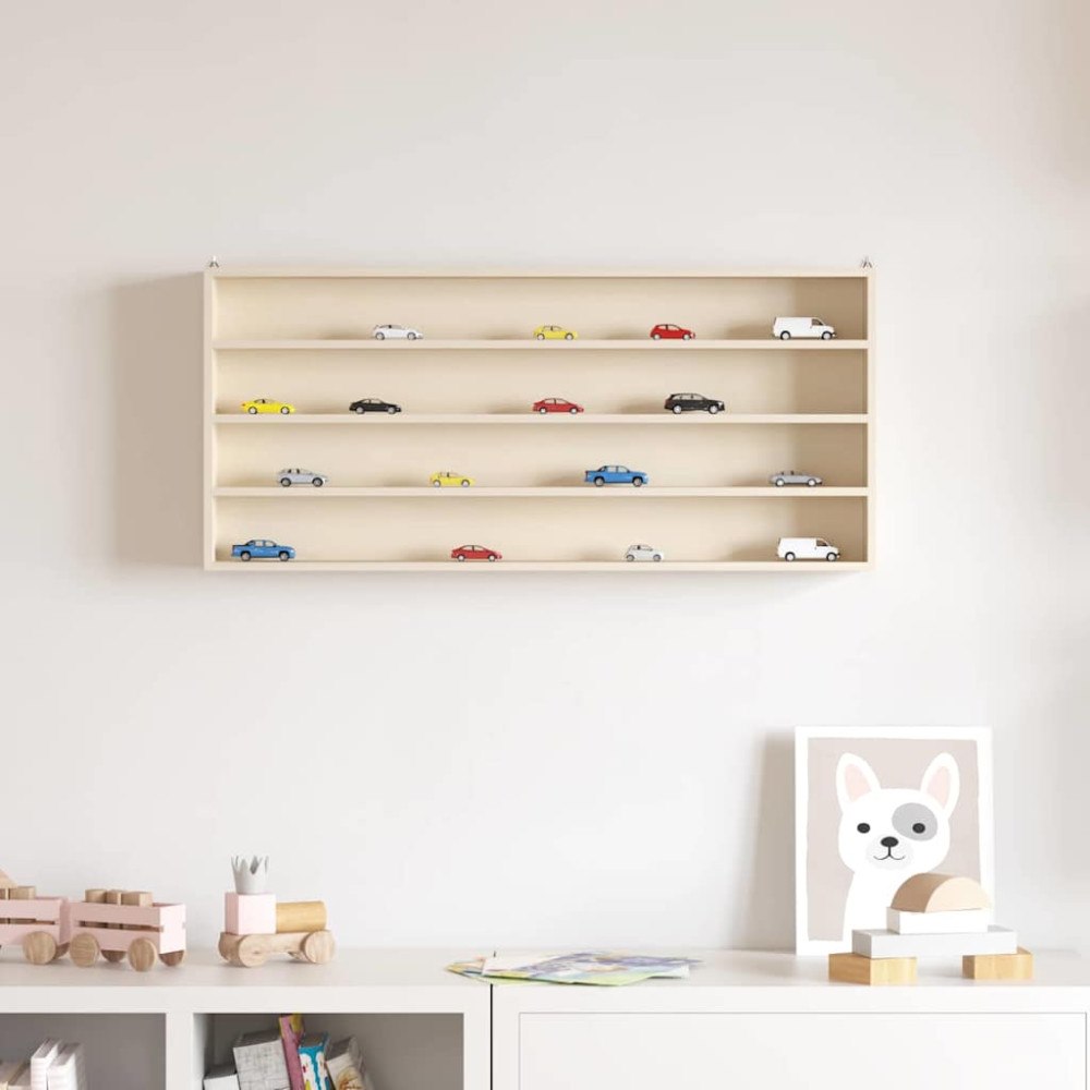 vidaXL Trähylla för samlarföremål Brun 80 x 8.5 x 36 cm Plywood