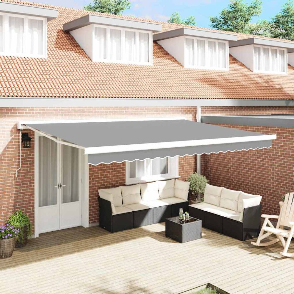 vidaXL Markis Vit 4,5 × 3 m Metall