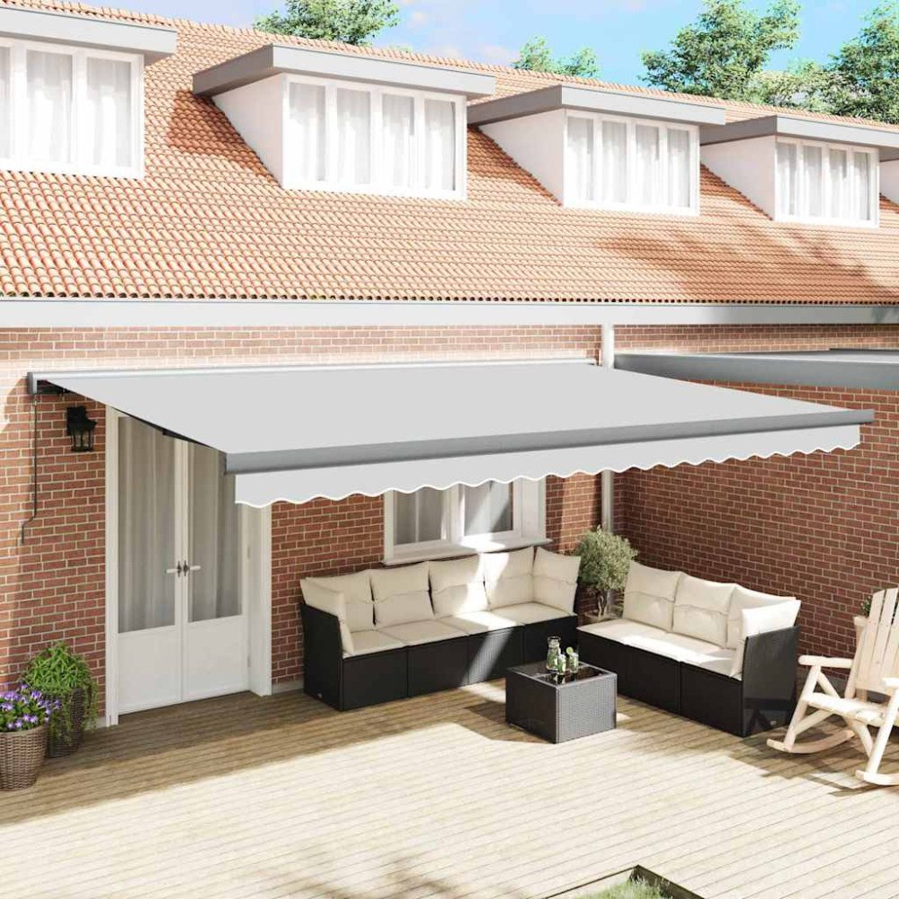 vidaXL Markis Antracit 4,5 × 3 m Metall