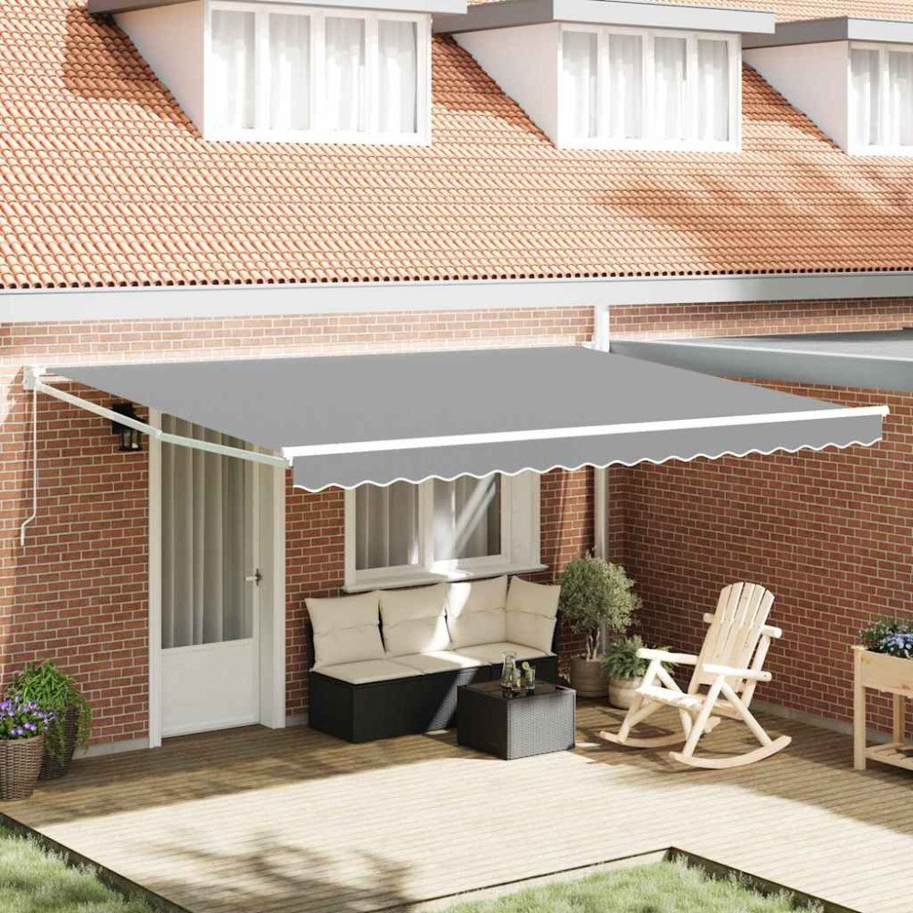 vidaXL Markis Vit 4 ×3 m Metall