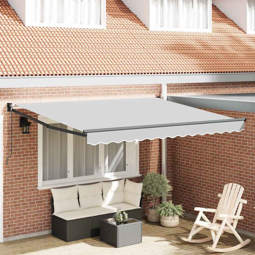 vidaXL Utdragbar markisram Antracit 350 x 250 cm Aluminium