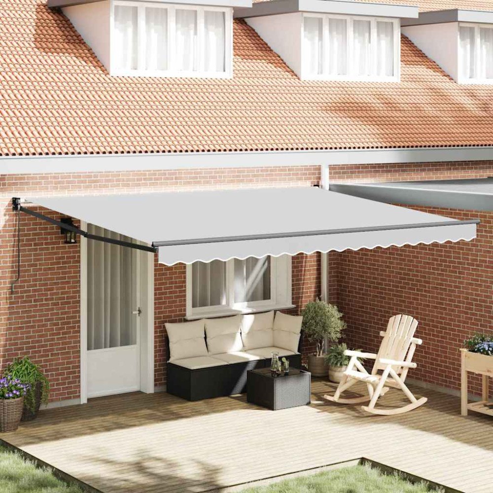 vidaXL Utdragbar markisram Antracit 450 × 300 cm Aluminium