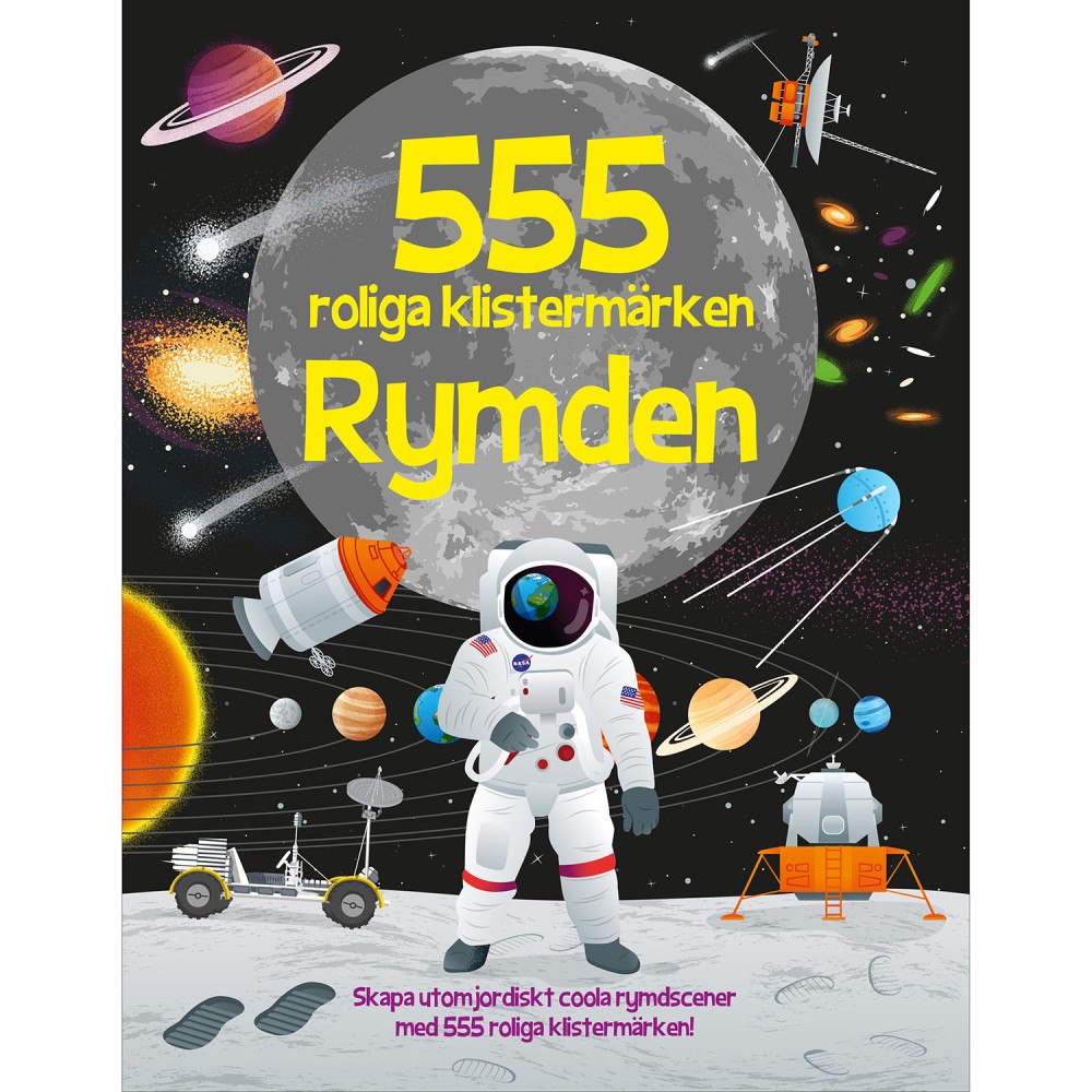 Lind & Co 555 roliga klistermärken. Rymden