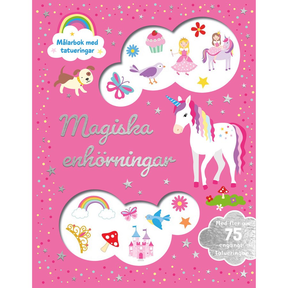 Tukan Förlag Magiska enhörningar : målarbok med tatueringar