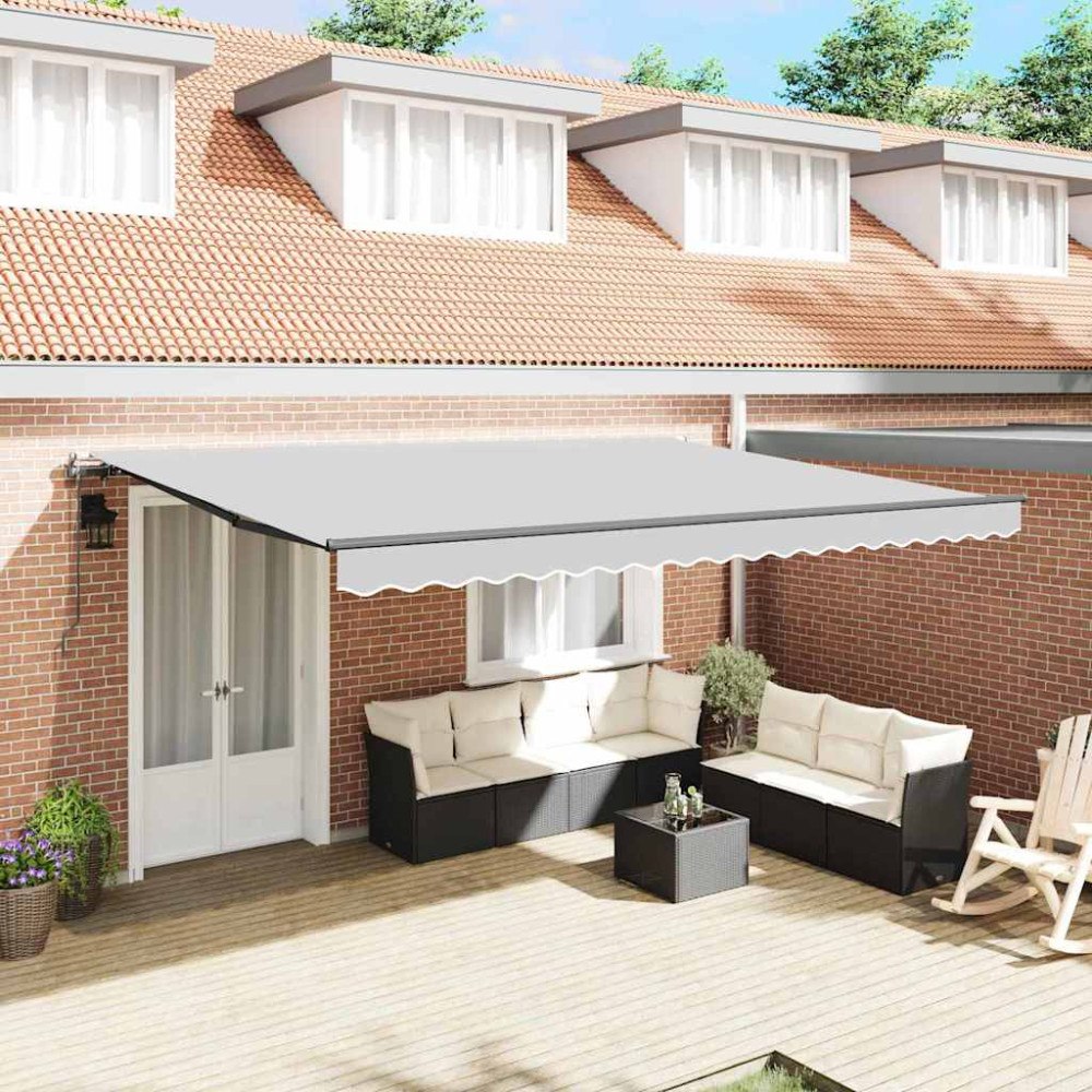 vidaXL Markis Manuell Antracit 4,5 × 3 m Metall