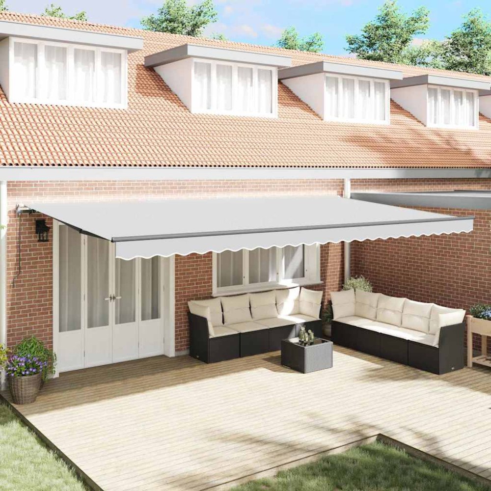 vidaXL Markis Antracit 6 × 3,5 m Metall